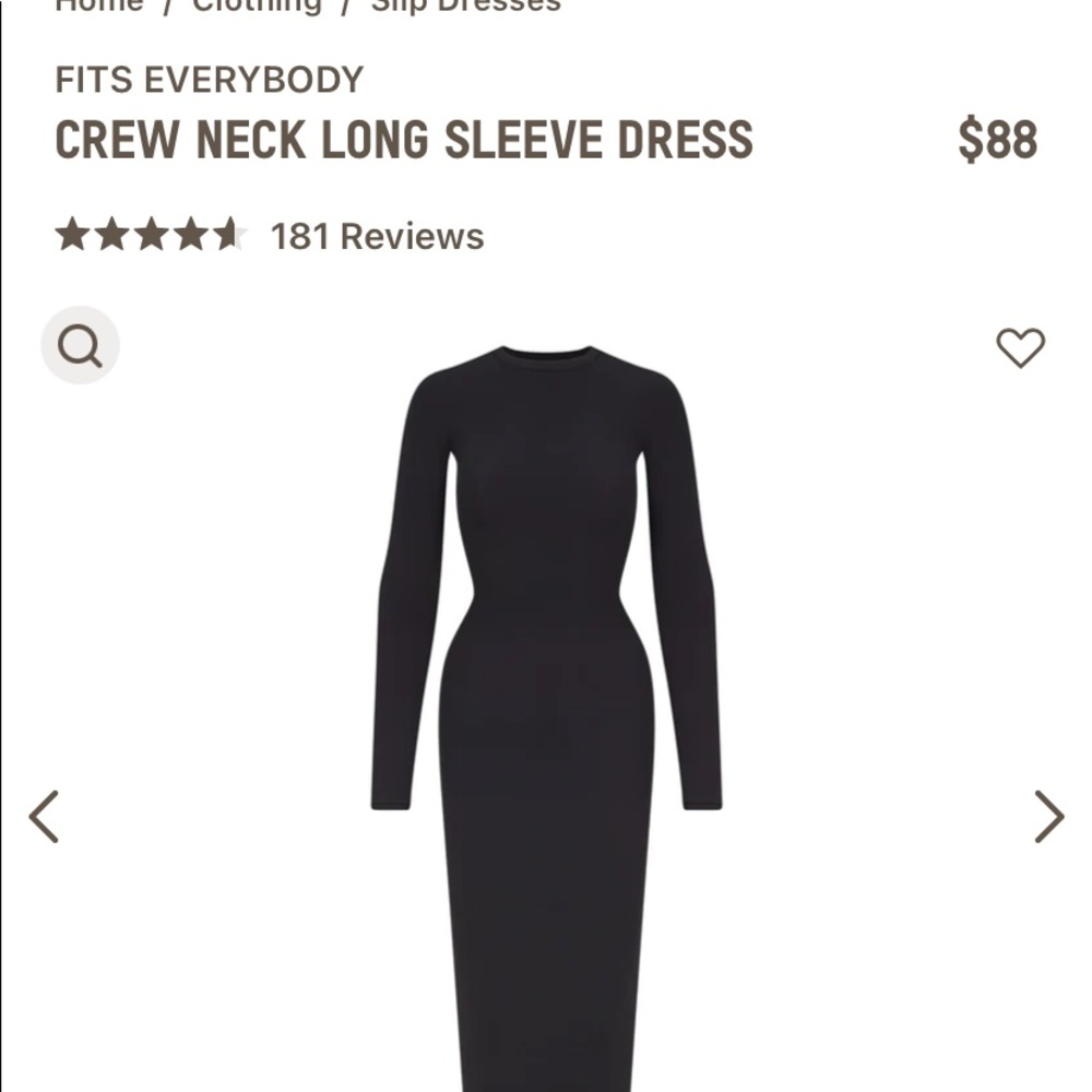 Skims onyx dress